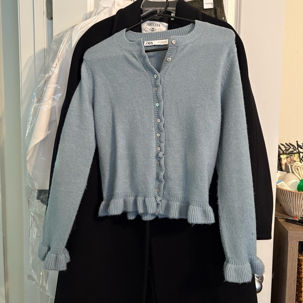 Zara ruffled cardigan